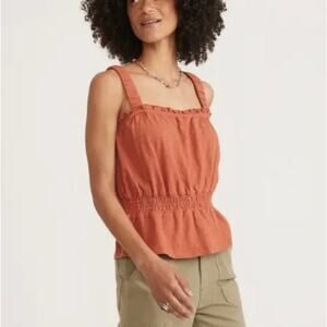 Marine Layer Rust Sleeveless Blouse